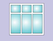 3 Flügel mit 3 Oberlicht