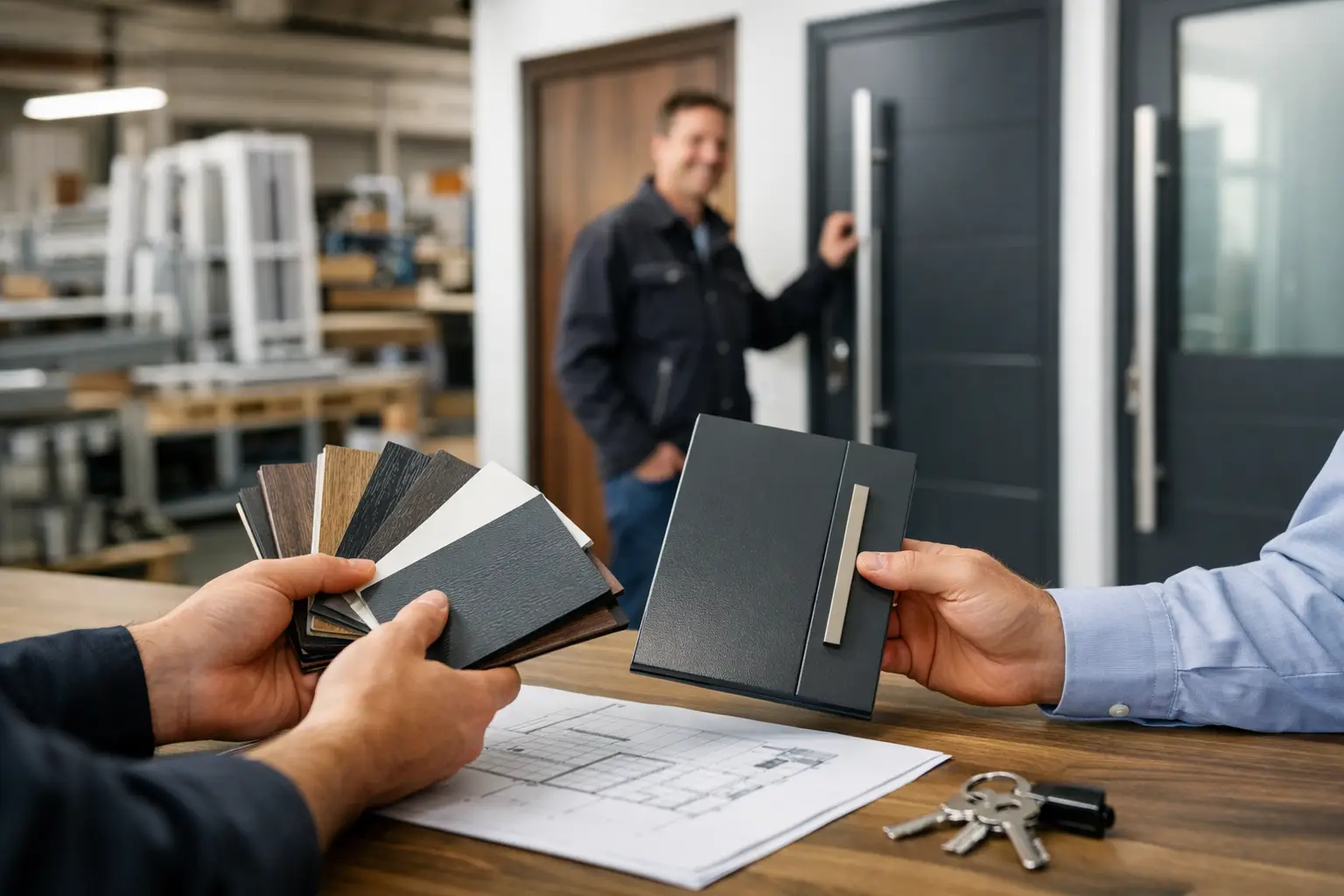 Haustür Beratung mit Farben und Materialien Beratung zur Haustür Auswahl mit Farben und Materialien