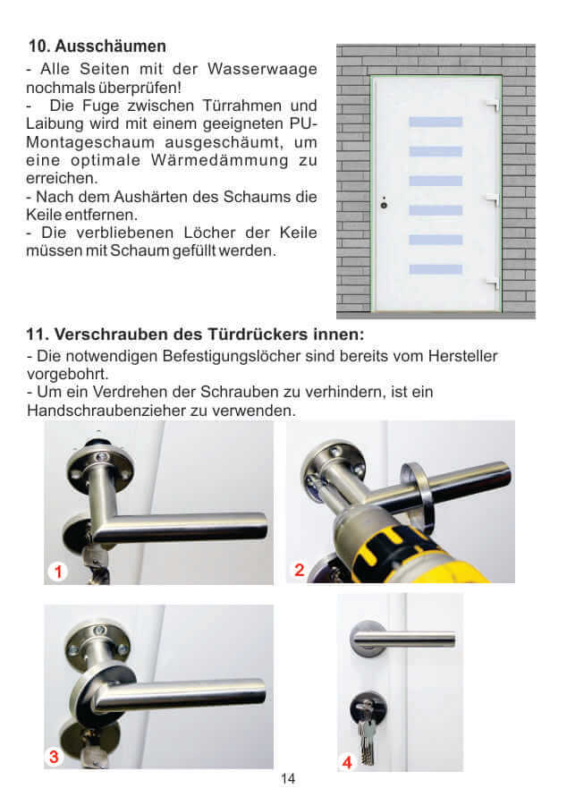 Einhängen des Türblattes-2